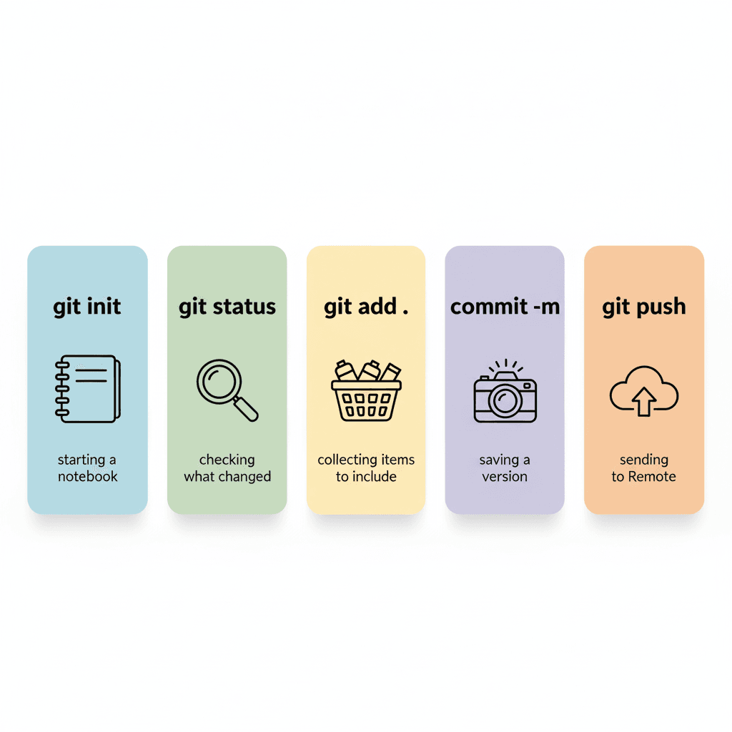 Git Commands Summary WITH Analogy